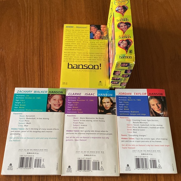 VTG Hanson Set of 2 VHS Tapes & 7 Books - Picture 6 of 14